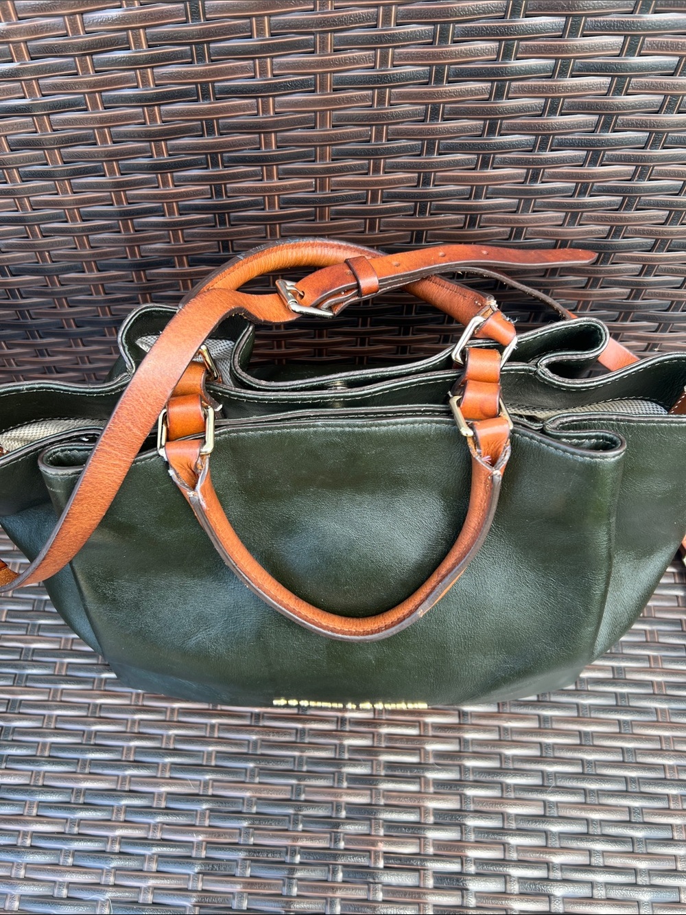 Dooney & Bourke City Large Barlow Satchel - Dark Forest Green - Picture 2 of 16